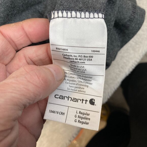 Carhartt Men's T-Shirt Large Gray Short Sleeve Camo Graphic "Built To Last" Tee - Picture 3 of 9